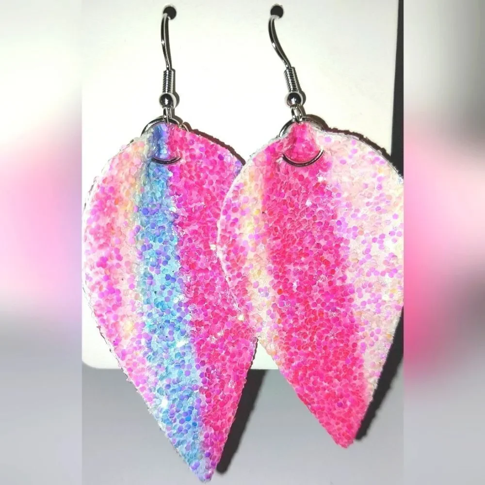 Pink Beautiful bedazzled fashion earrings For Adults